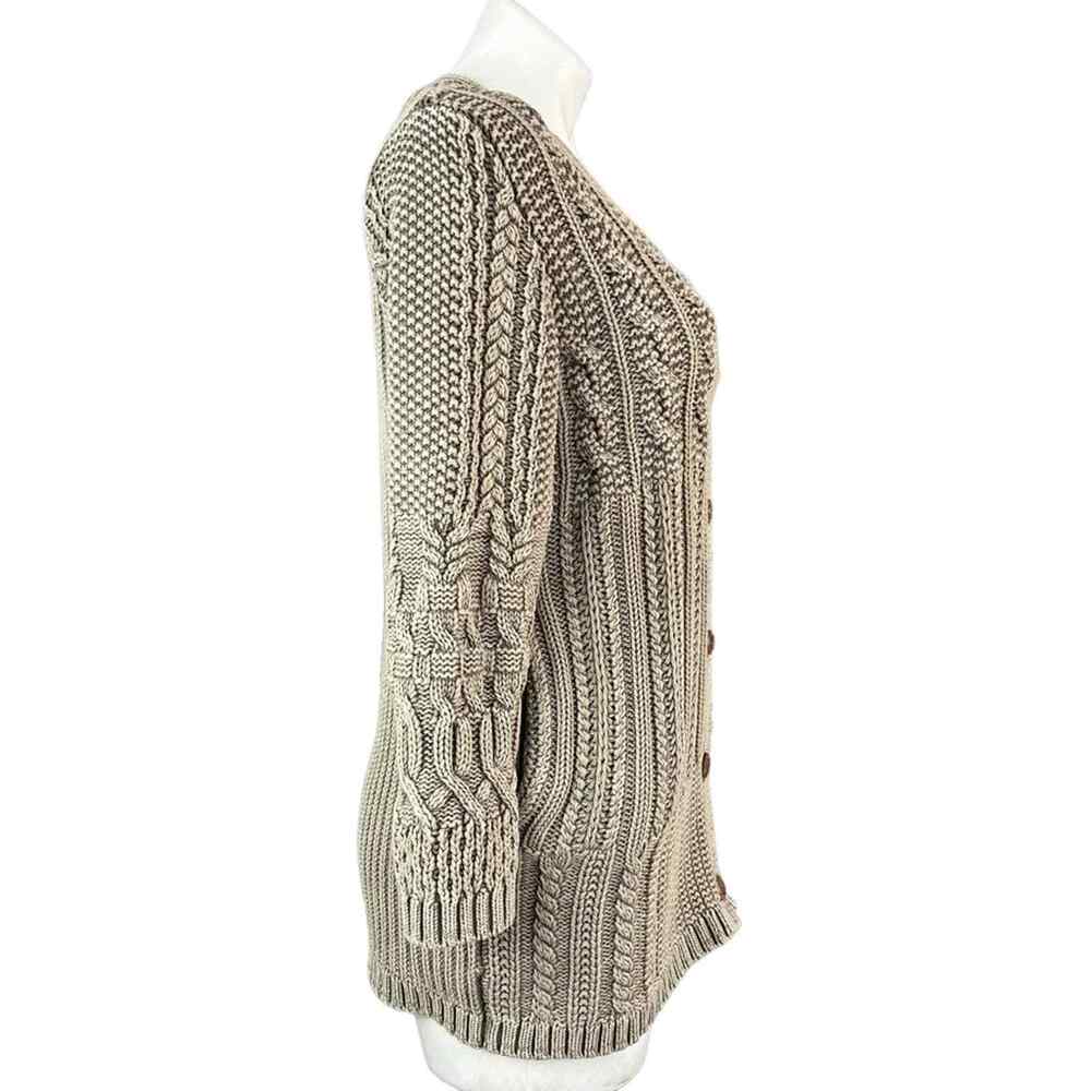 Coldwater Creek Vintage wash mixed pattern cardigan Small Petite - Picture 4 of 11